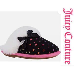 🆕 Juicy by Juicy Couture Sonora Girls Slip-On Slippers Black SZ 4-5 🌟🌟
